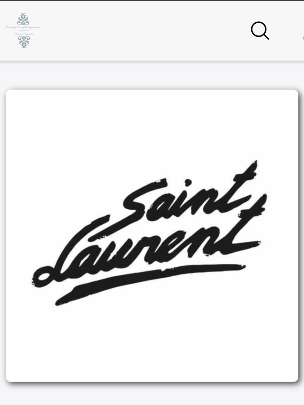 ~Saint Laurent Script Laminated Vinyl Sticker~
